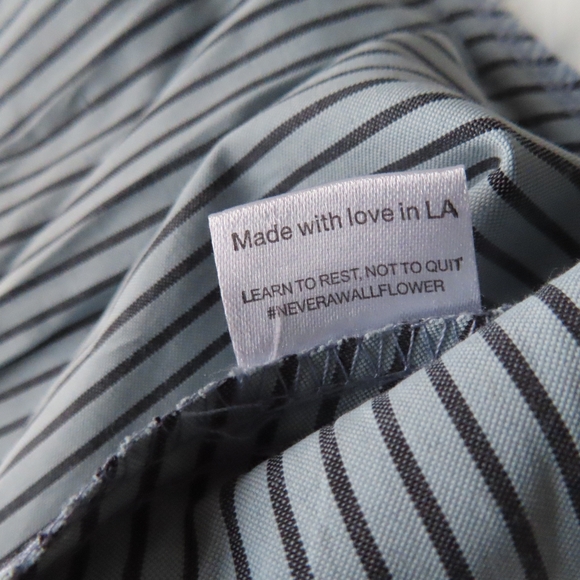 Never A Wallflower striped Blue Ruffle Belted Skirt Size XS NWT - Picture 3 of 8